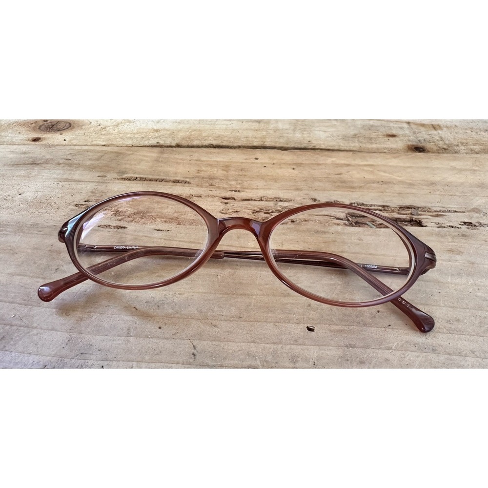 Dakota Smith Eyeglasses Oval SlowCurves Womens 135mm Chili Brown Excellent